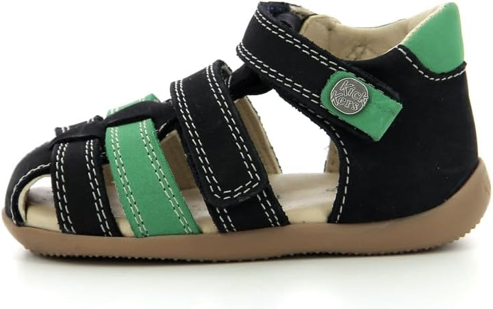 Kickers Jungen BipodSandale 18 EU Marinegrün, 18 EU Marinegrün