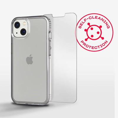 Tech 21 Evo Clear and Impact Glass Bundle für iPhone 13 - Schutzhülle mit 3,6 m Multi-Drop-Schutz un