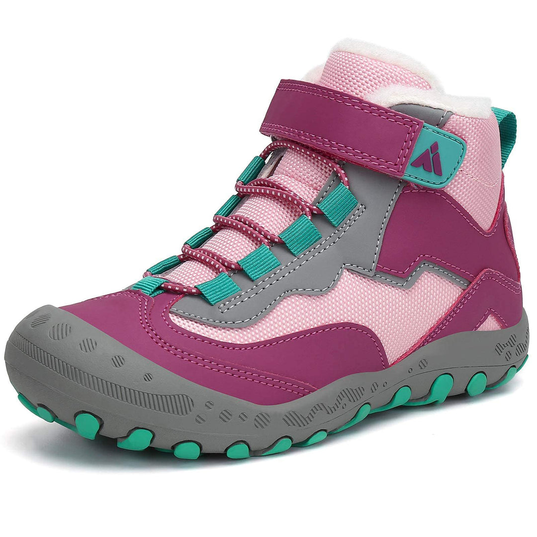 Mishansha Kinder Winterschuhe Gefüttert Winterstiefel für Jungen Mädchen Gr.24-38 29 EU Violett, 29