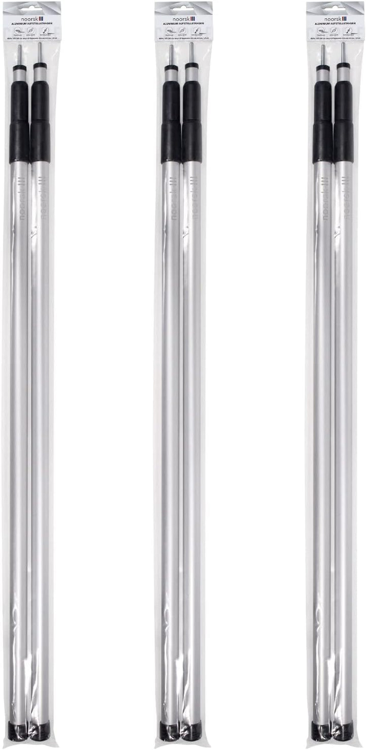 noorsk® Aufstellstangen Set Aluminium 4 oder 6 Stück Teleskopstangen 80-180 cm oder 100-240 cm für V