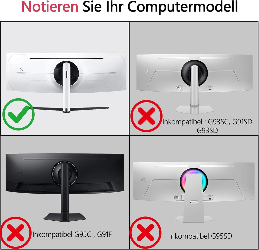 Odyssey G9 VESA-Halterungsadapter kompatibel mit Samsung Odyssey Neo G9 49" Monitoren(Passend für G9