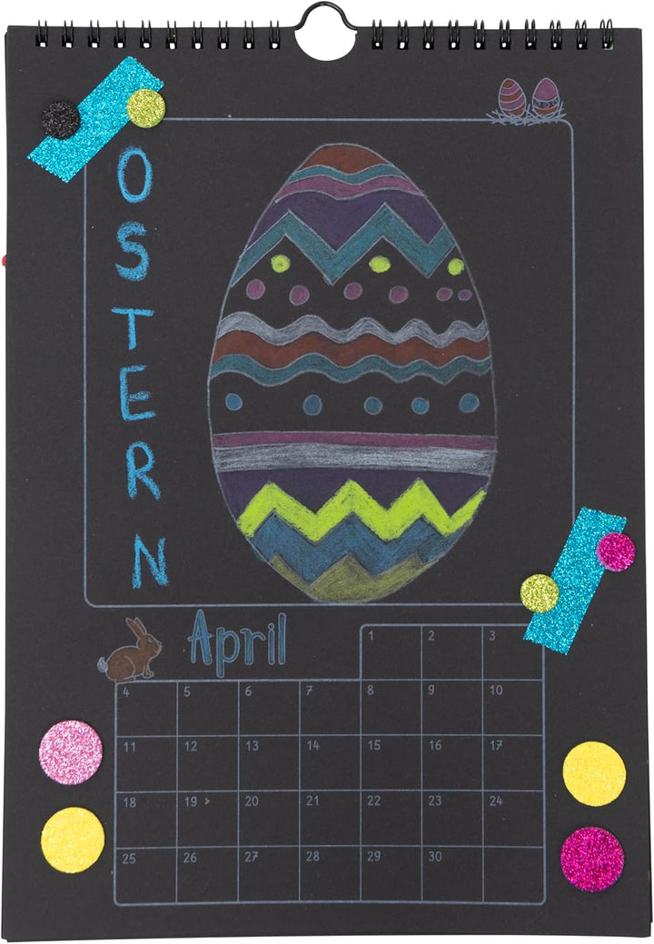 Betzold - Bastel-Kalender Kinder - Kreativ-Kalender Blanko-Wandkalender immerwährend Dauerkalender o