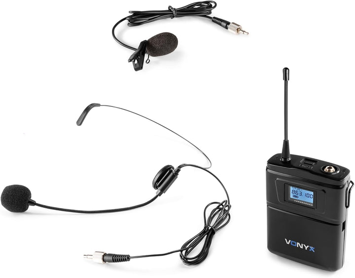 VONYX WM60B Bodypack mit Headset für WM6-Mikrofonsets - 16 UHF-Kanäle