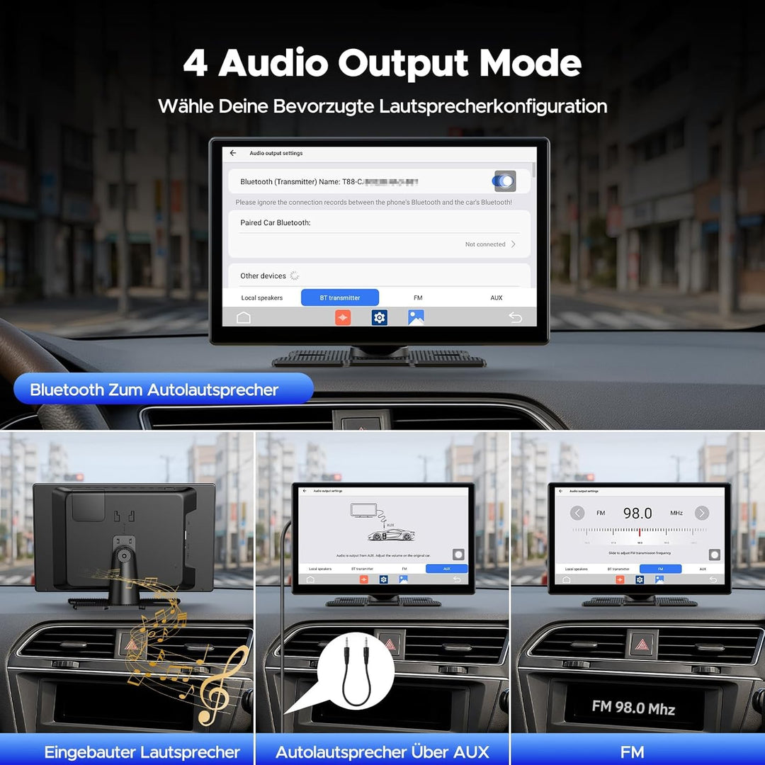 Volam Android Auto Display &Wireless CarPlay Kompatibel mit Net flix/Y0uTube,2026 Aktualisierter Tra