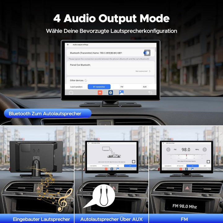 Volam Android Auto Display &Wireless CarPlay Kompatibel mit Net flix/Y0uTube,2026 Aktualisierter Tra