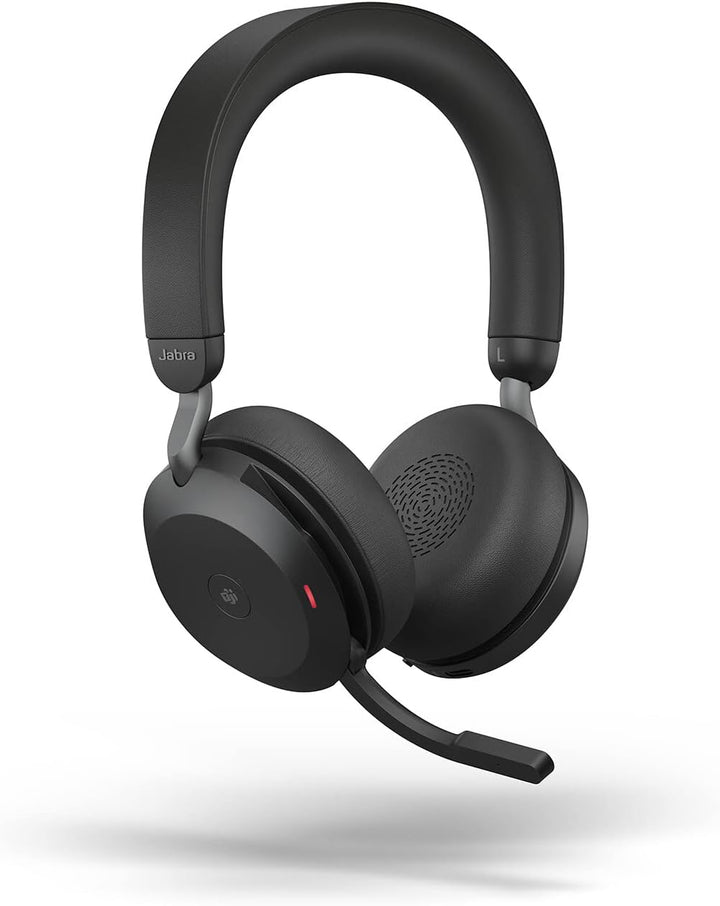 Jabra Evolve2 75 Wireless PC Headset with 8-Microphone Technology - Dual Foam Stereo Headphones with