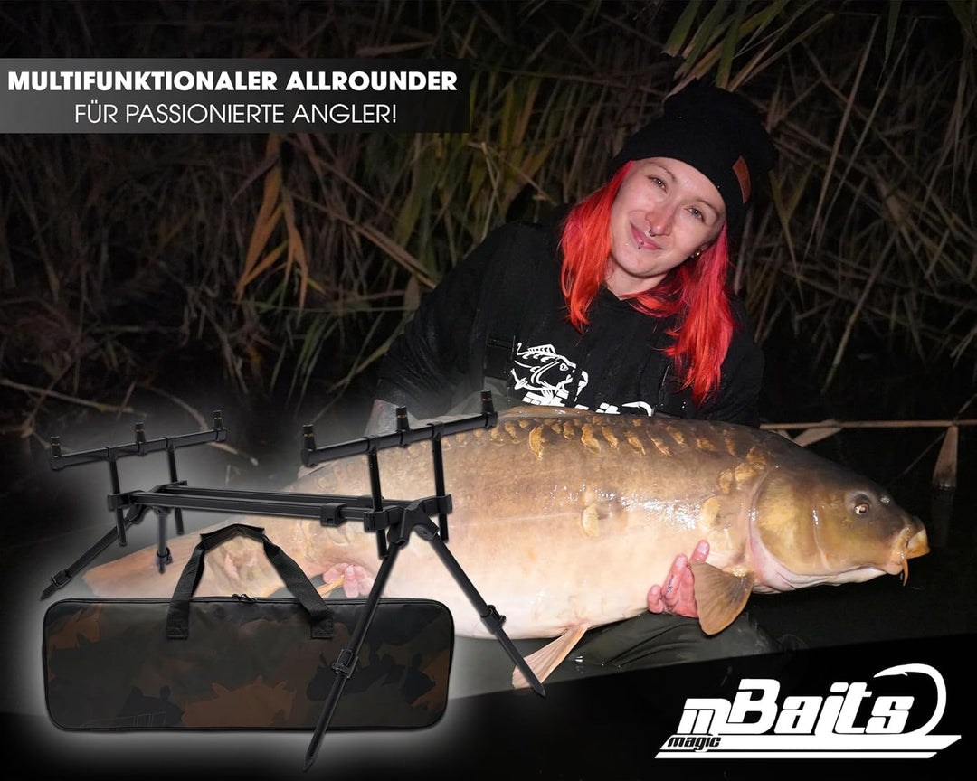 Angel-Berger Magic Baits Luxus Rod Pod Verschiedene Modelle mit Tasche, Luxus Rod Pod