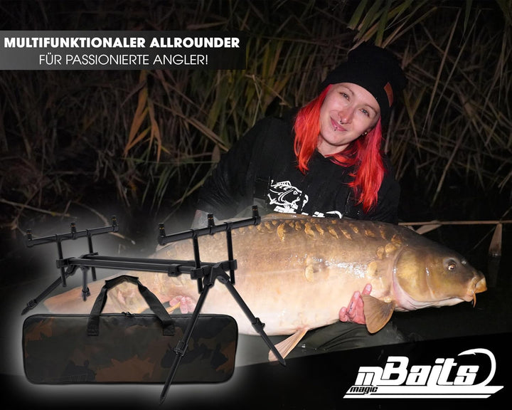 Angel-Berger Magic Baits Luxus Rod Pod Verschiedene Modelle mit Tasche, Luxus Rod Pod