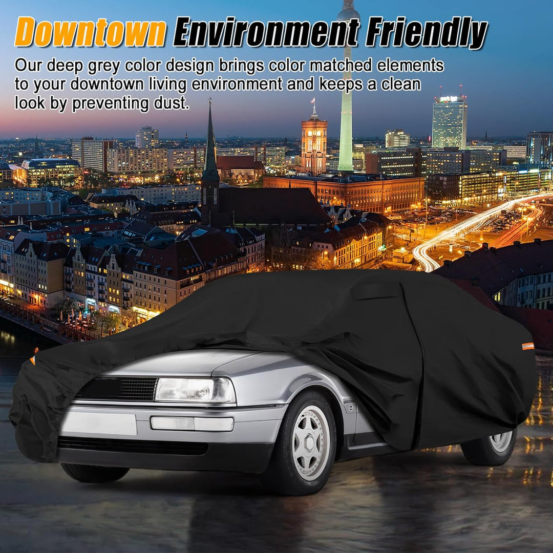 Autoabdeckung Wasserdicht für 1986-1996 Audi 80/90 B3/B4, Vollgarage Autoplane Auto Abdeckplane Wint