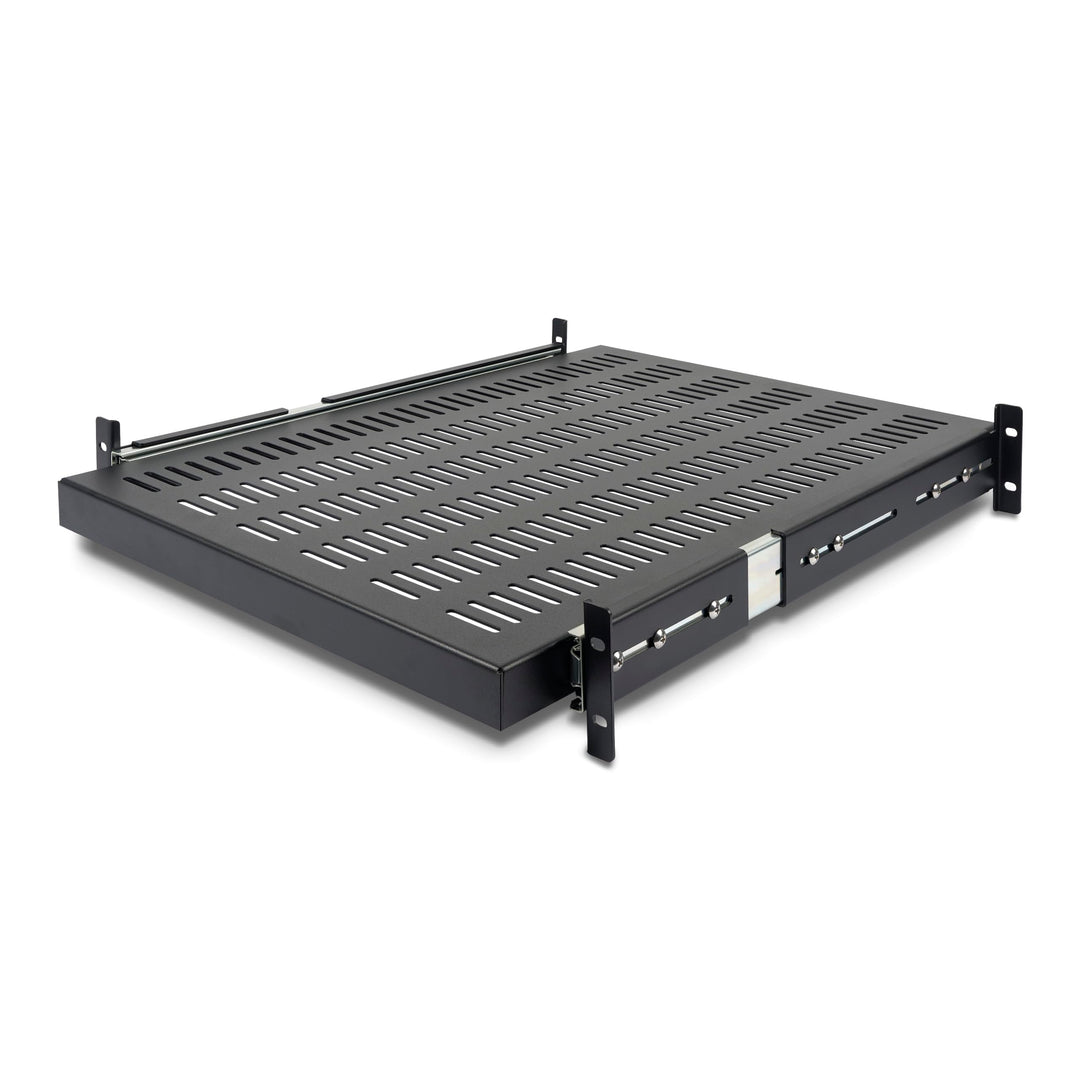 StarTech.com 2 HE Schiebefachboden für Server Rack Montage - Einstellbare Einbautiefe von 51 bis 74