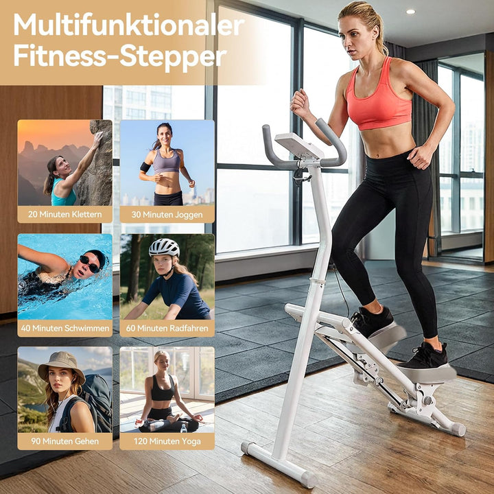 LEAFIA Stair Stepper für Zuhause, Vertikale Klettermaschine Stairmaster für Ganzkörper-Workouts, Fal