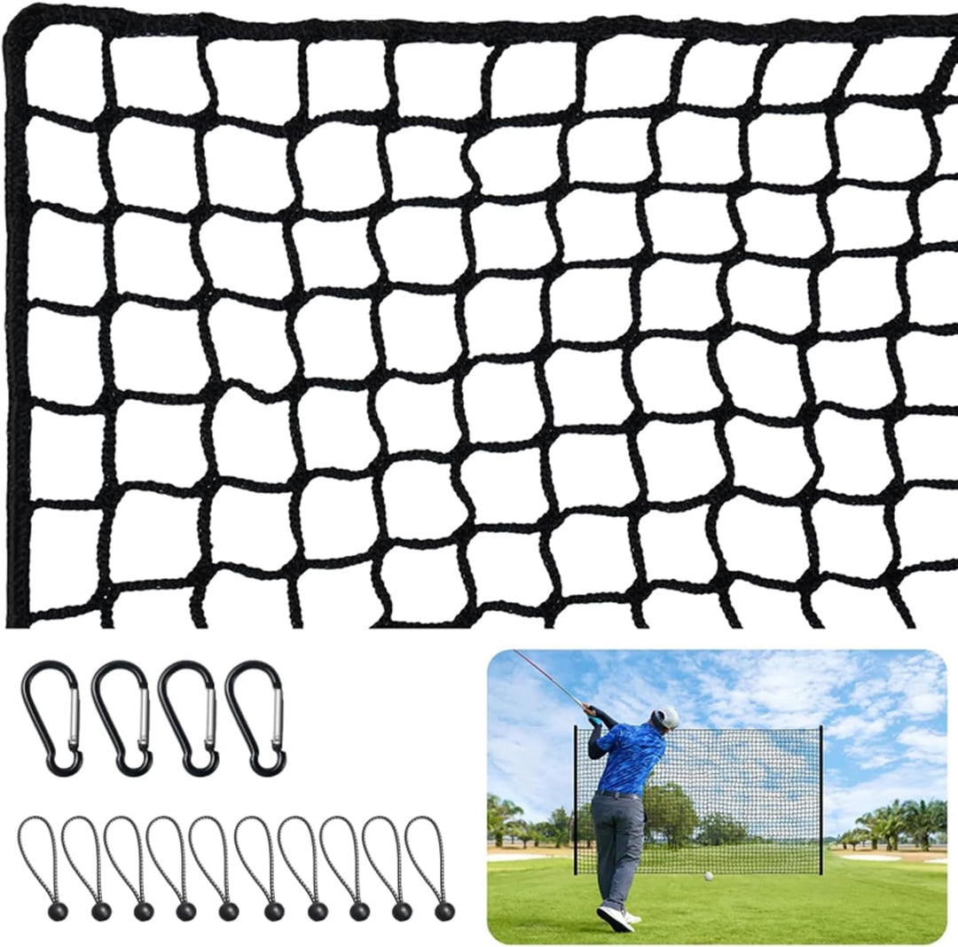Ballfangnetz XxXM Schwarz Polyester Golf-Übungsnetz mit Verstärkten Ösen | Robustes Trainingsnetz f