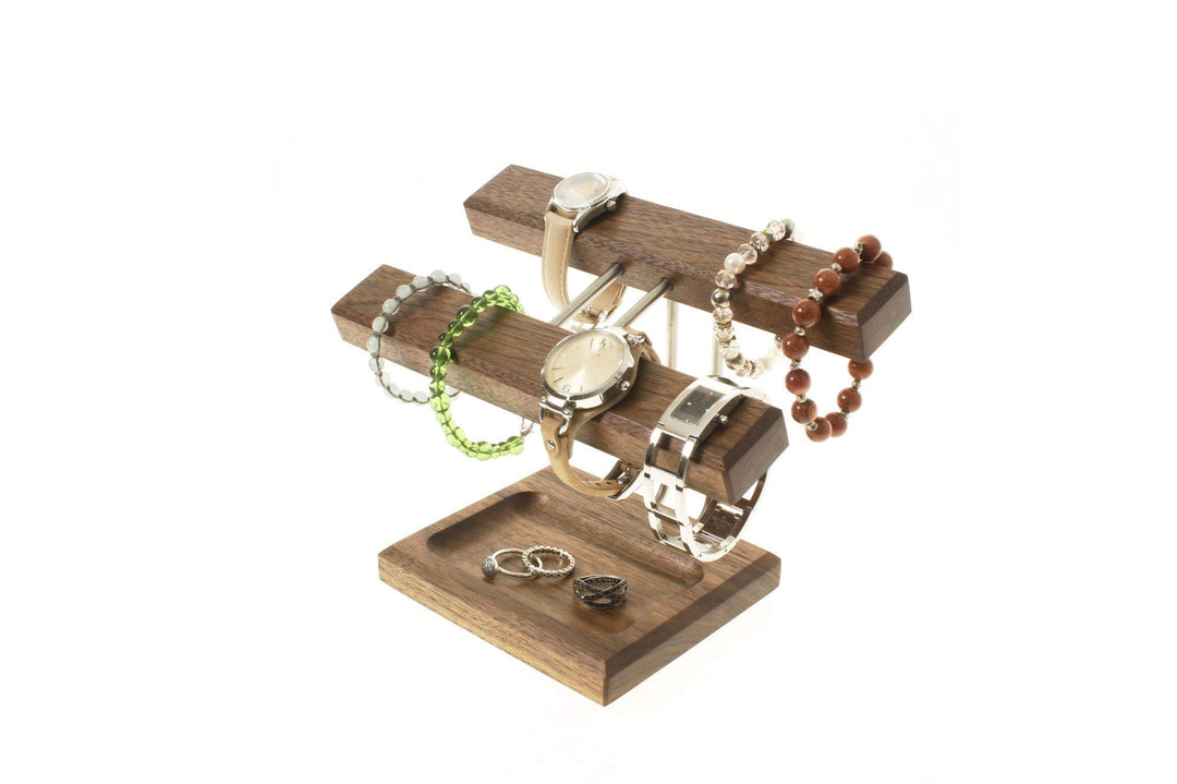 Uhrenhalter Armbandhalter Schmuckablage Nussbaumholz geölt. Made in