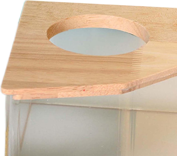 Milageto Hamster Sandbad Ecke, Hamster Toilette Klein, Transparenter 2-in-1 Bad & Toilettenschale au