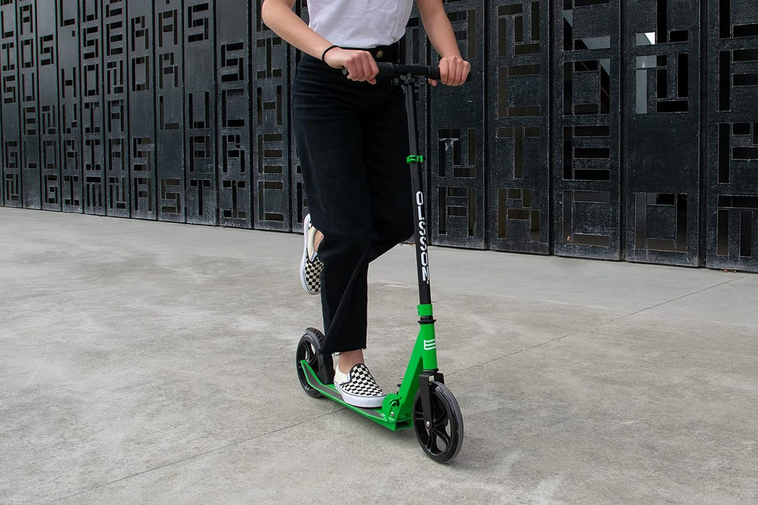 Olssson Roller für Kinder, 3 Räder, ABEC9, LED-Licht, verstellbarer Lenker Hopp, Grün, Hopp, Grün