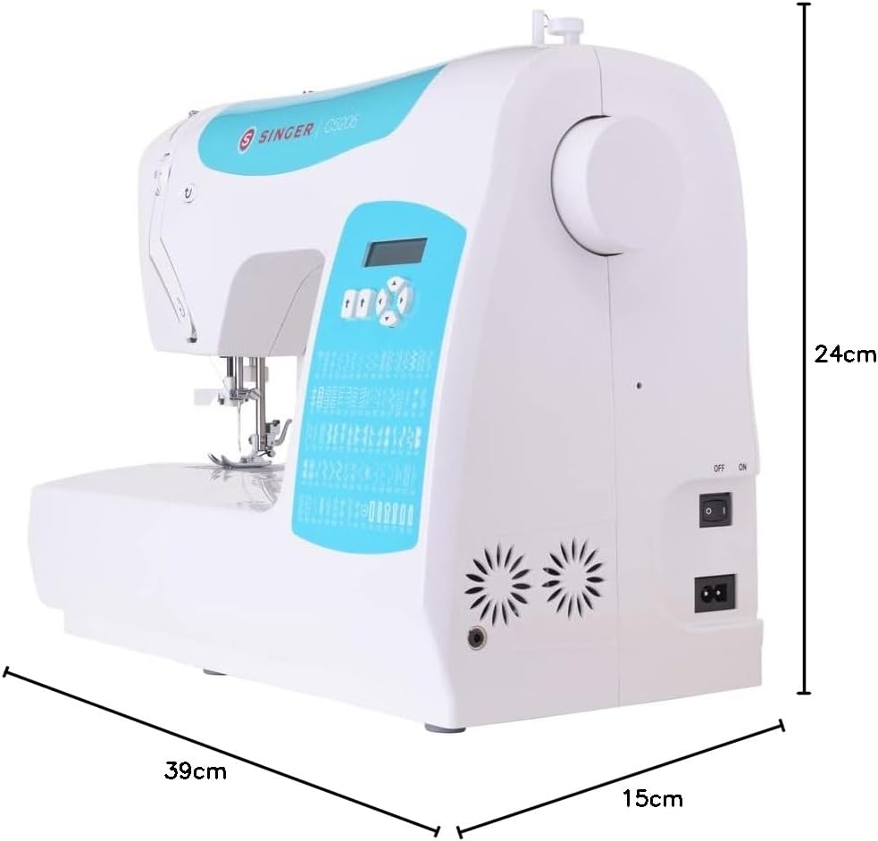 Singer C5205 Nähmaschine, weiss/blau Weiss, Türkisblau, Weiss, Türkisblau
