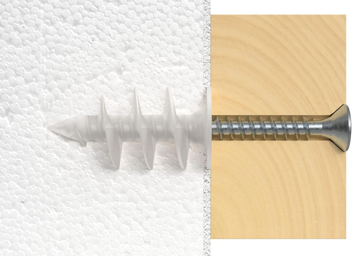 fischer Dämmstoffdübel FID 50, Dübel aus Kunststoff zur Befestigung von leichten Gegenständen in Däm