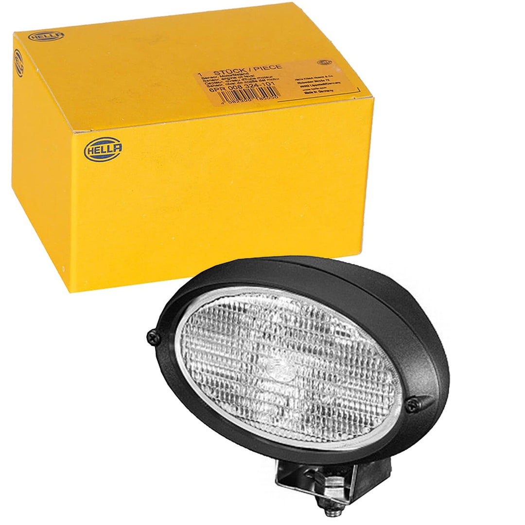 HELLA - Halogen-Arbeitsscheinwerfer - Oval 100 - 24/12V - Anbau/Schraubanschluss - schwenkbarer Mont