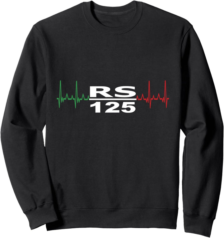Aprilia RS 125 Motorrad Racing Italien Fahne Herzschlag Sweatshirt