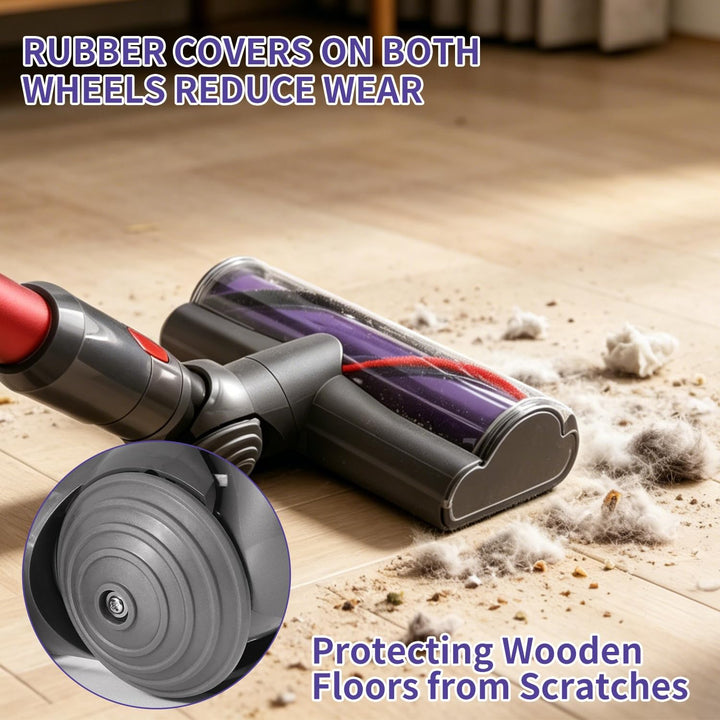 KENVOR Bürste kompatibel mit Dyson V7 V8 V10 V11 V15 Gen5 mit Gummibeschichteten Rädern für Kurzflor