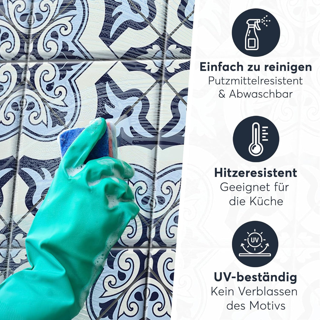 CREATISTO Klebefliesen Stickerfliesen Fliesenfolie - Stylische Sticker Aufkleber für Fliesen I Klebe