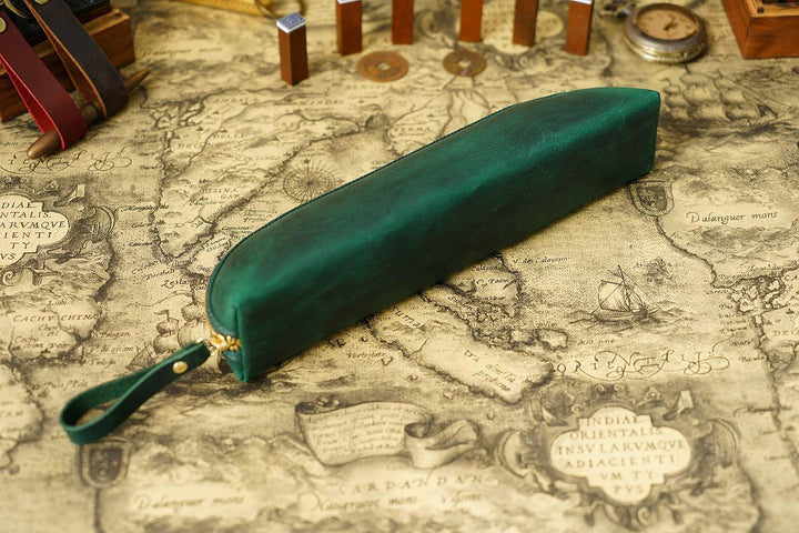 Su.B Federmäppchen - Federtasche - Etui aus Leder - Hergestellt aus Hochwertigem Leder - Passend für