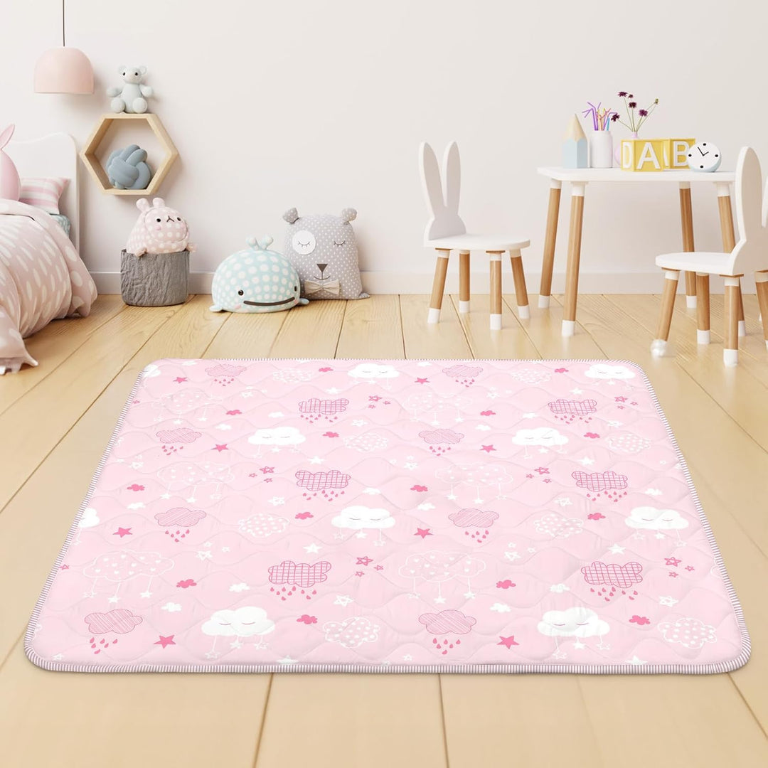 Krabbelmatt Baby 127x127cm,Faltbar Spielmatte Baby,Weiche Dicke Krabbeldecke maschinenwaschbare für