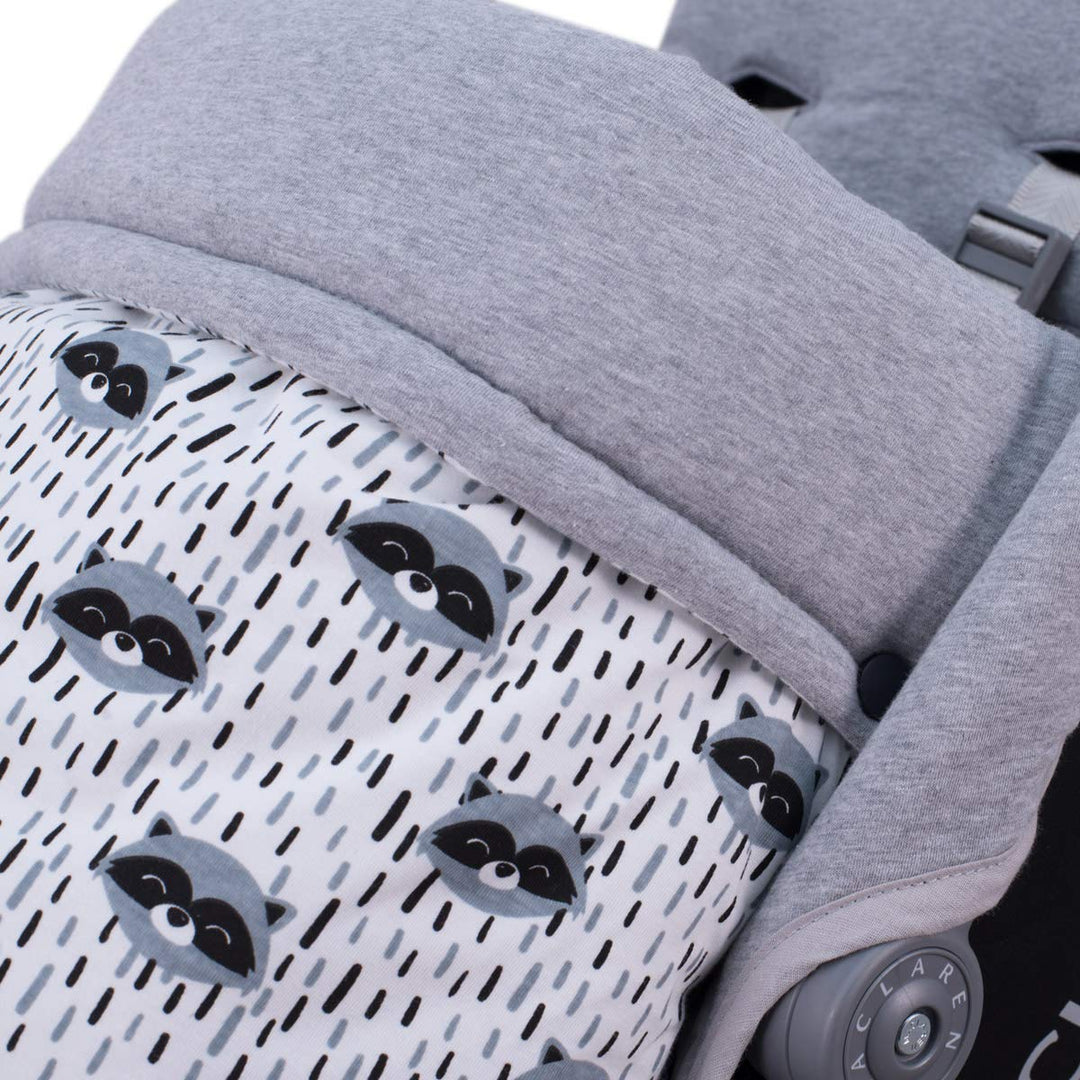 JYOKO KIDS Fusssack Kompatibel mit Maclaren Raccoon BAUMWOLLE, Raccoon BAUMWOLLE