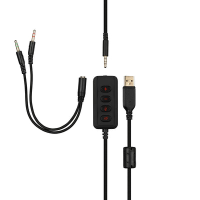 Konix Drakkar Kabelgebundenes Bodhran Pro Gaming-Headset für PC - 53-mm-Lautsprecher - Abnehmbares M