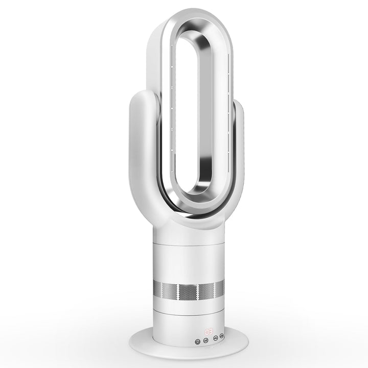 QG660 Bladeless Turmventilator, 2-in-1 Heizgerät & Kühlventilator, 10 Kühl- & 3 Heizstufen, Fernbedi