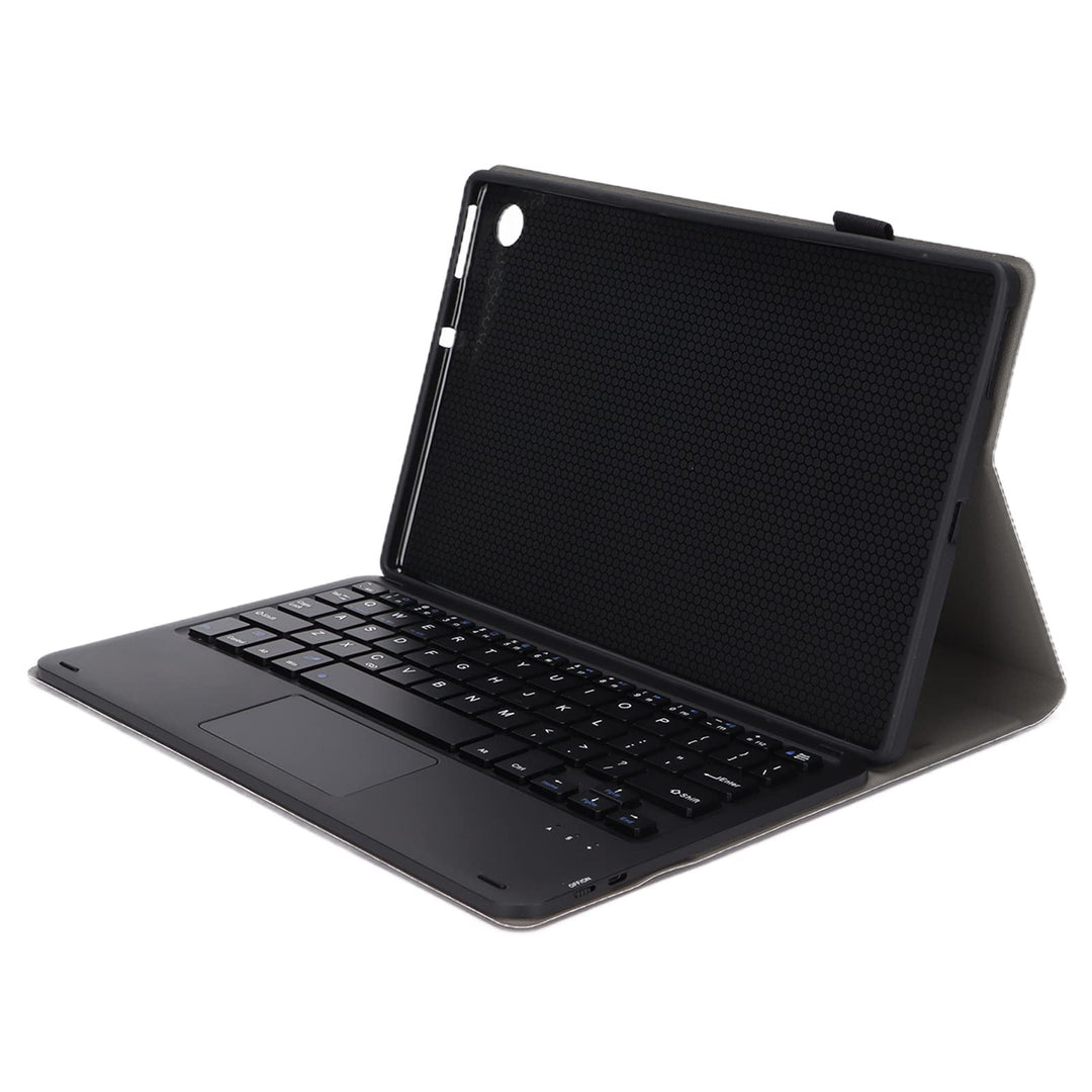 Zunate Tastaturhülle für Lenovo M10 Tablet, Schutzhülle aus PU-Leder mit Kabelloser Bluetooth-Tastat