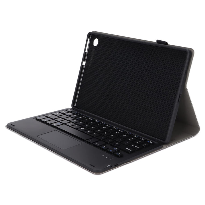 Zunate Tastaturhülle für Lenovo M10 Tablet, Schutzhülle aus PU-Leder mit Kabelloser Bluetooth-Tastat