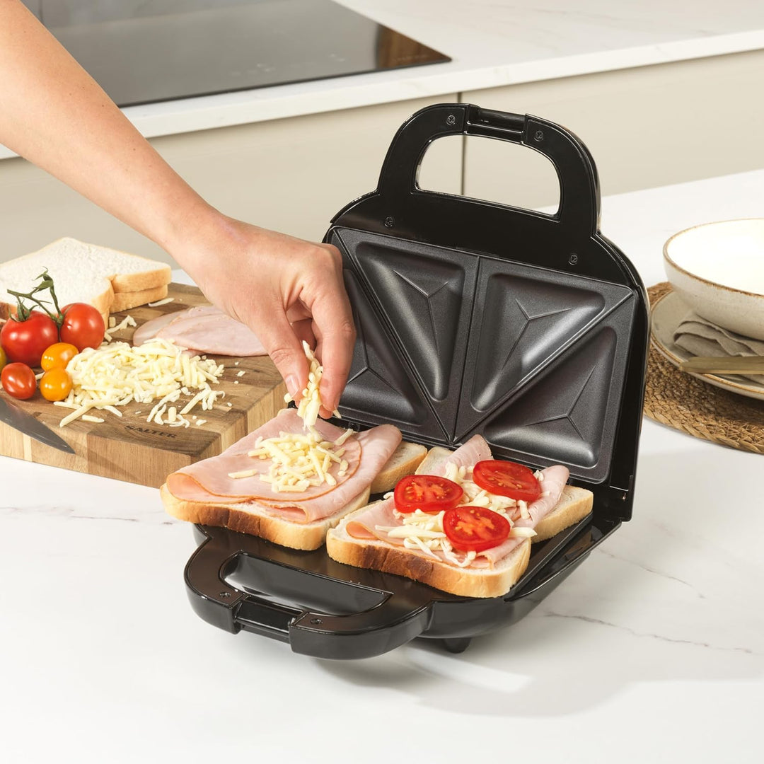 Salter Sandwich-Toaster – Handtaschenform Toaster, Antihaftbeschichtet, Tief gefüllt, Für 2 Toastsan