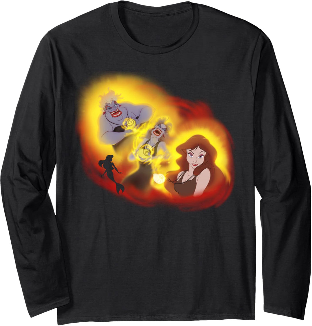 Disney The Little Mermaid Ursula Transformation Collage Langarmshirt