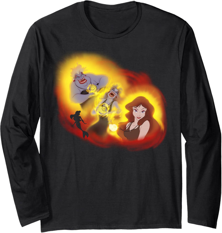 Disney The Little Mermaid Ursula Transformation Collage Langarmshirt