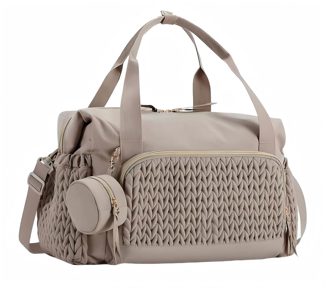 Multifunktionale Wickeltasche - 45,5x30x23cm Puffer Reisetasche, Wickeltasche mit Schnullertasche un