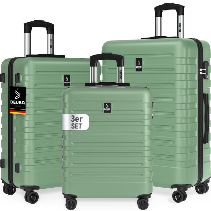 DEUBA TRAVEL Koffer Set 3tlg Hartschalenkoffer Mint, Mint