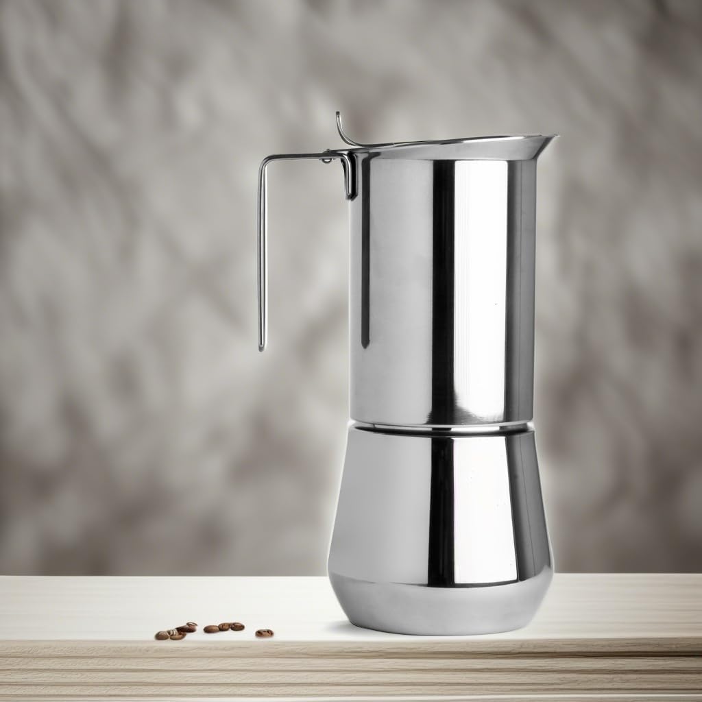 Ilsa Turbo Express Espressokocher, Edelstahl 18/10, 3 Tassen 3 cup Edelstahl, 3 cup Edelstahl