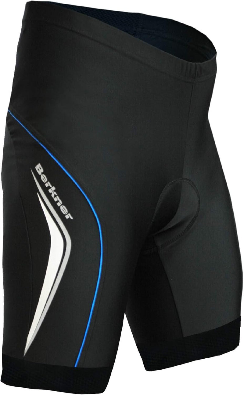 Derek - Fahrradhose, Bikehose kurz, Radhose in schwarz rot blau grün Weiss, 3XL Schwarz - Blau