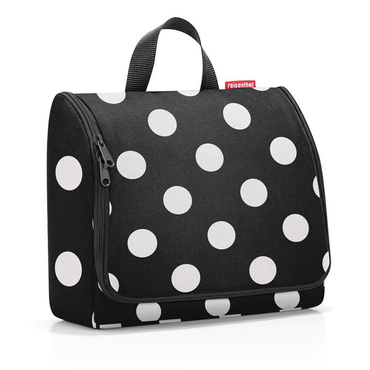 reisenthel toiletbag XL dots White - praktischer Kulturbeutel mit Haken, wasserabweisendes Material,
