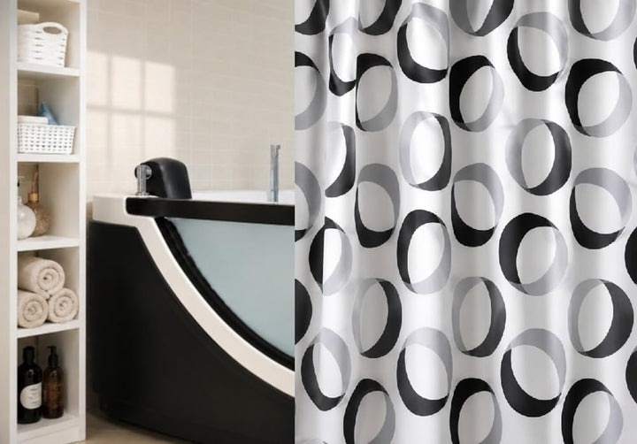 Spirella Anti-Schimmel Duschvorhang Rings Anti-Bakteriell, waschbar, wasserdicht Polyester 180x200cm