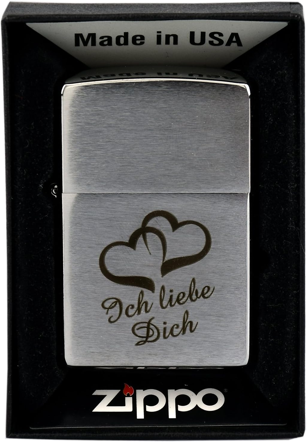 geschenke-fabrik.de Feuerzeug mit Gravur Ich Liebe Dich zum Jahrestag Mann