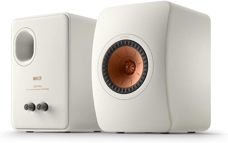 KEF LS50 Meta Regallautsprecher Mineral White, Monitorlautsprecher | HiFi | Heimkino | 40-100 Watt,