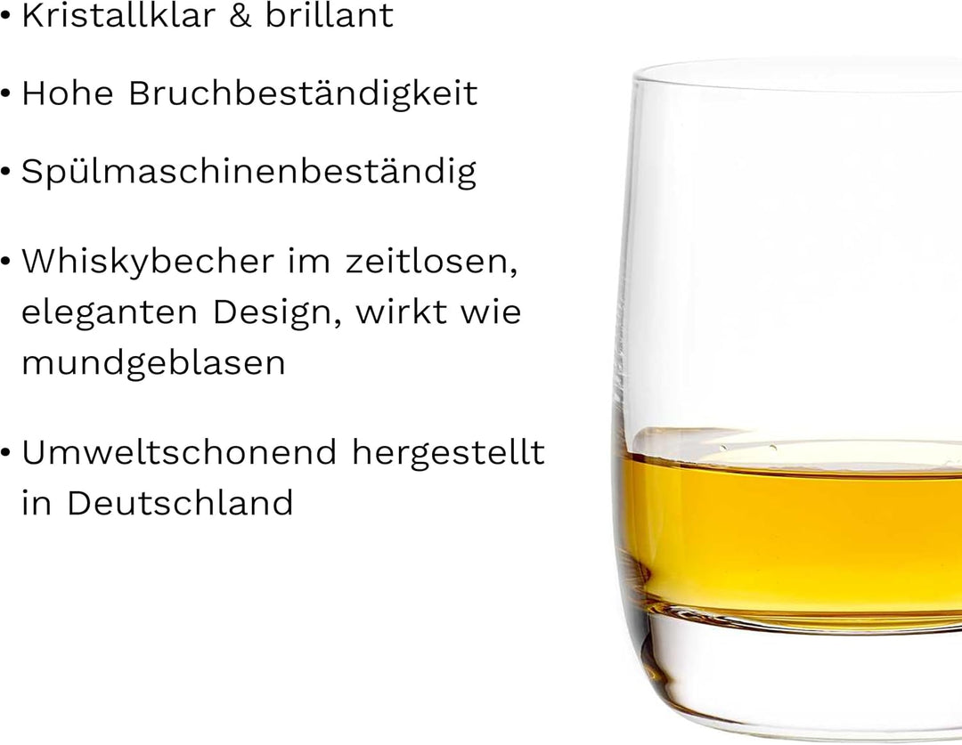 Stölzle Lausitz Weinland Whiskygläser 6er-Set I 190ml Whisky Tumbler in zeitlosem Design I Spülmasch