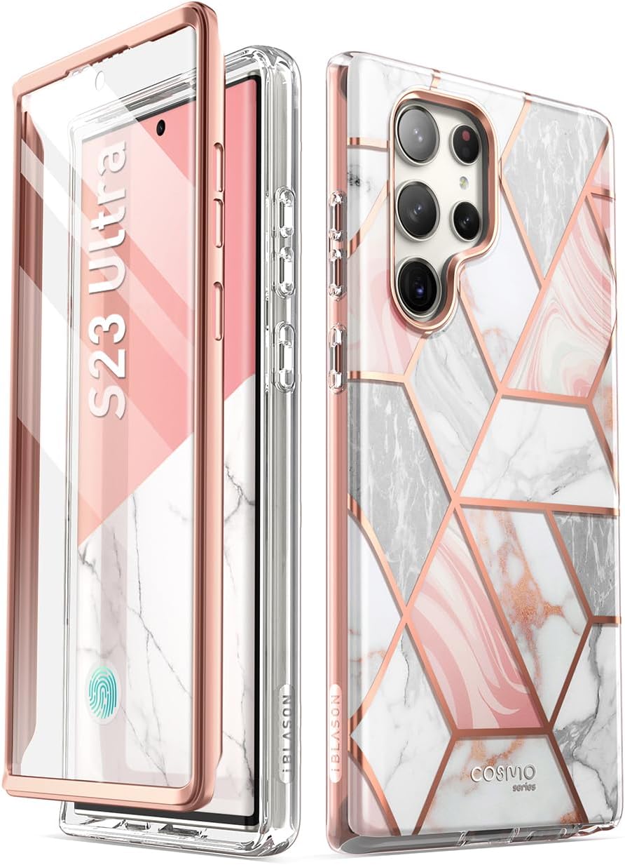 i-Blason Glitzer Hülle für Samsung Galaxy S23 Ultra 5G Handyhülle Bumper Case 360 Grad Schutzhülle G