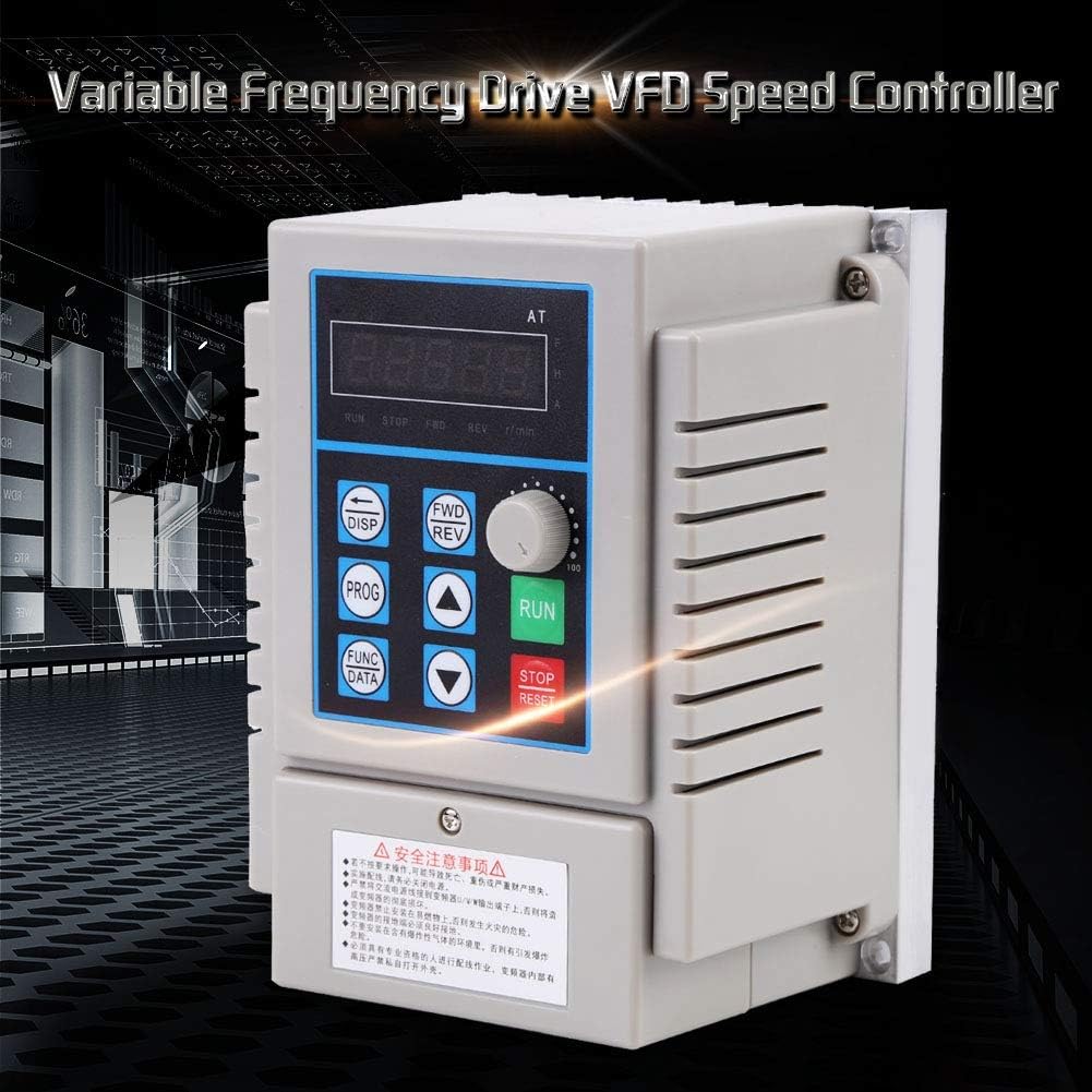 Frequenzumrichter Professioneller VFD AC 220V 0.75kW Frequenzumrichter Inverter Drehzahlregler 0.75k