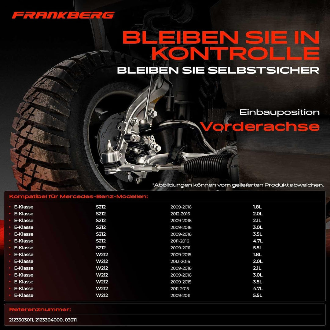 Frankberg Querlenker Vorderachse Rechts Unten Vorne Kompatibel mit W212 S212 E200 E220 E250 E300 E35