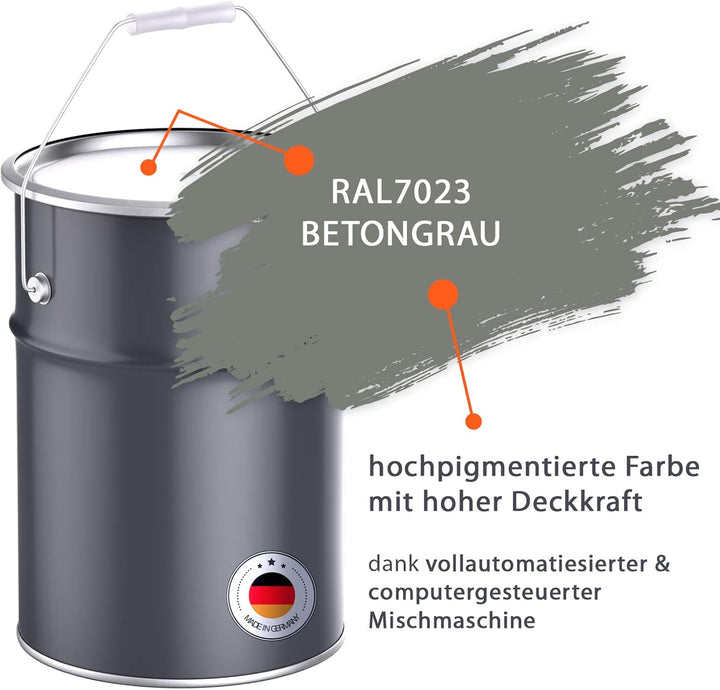 BEKATEQ 1K PU Bodenversiegelung RAL7023 Betongrau 10kg I Bodenbeschichtung &amp; Versiegelung für Beton,