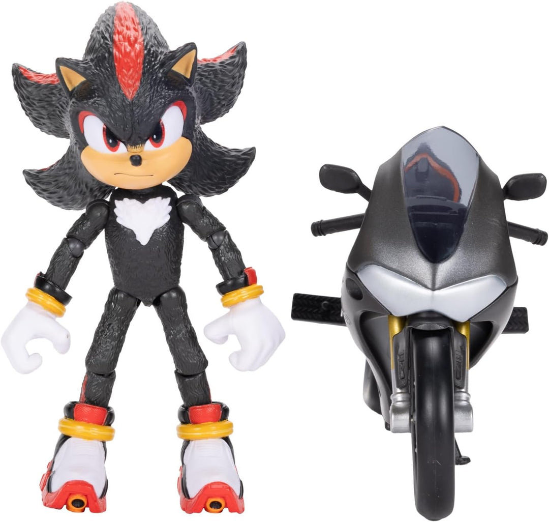 Sonic 3 der Film Shadow-Figur, 15 cm, beweglich, inklusive Shadow-Mobile von Jakks Pacific, Akustisc