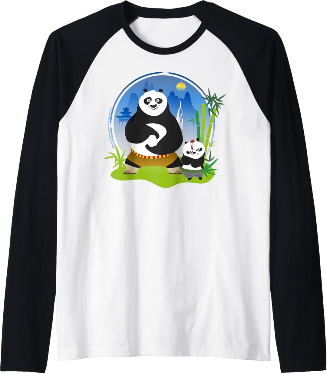 Kung Fu Panda Po And Bao Circle Portrait Raglan
